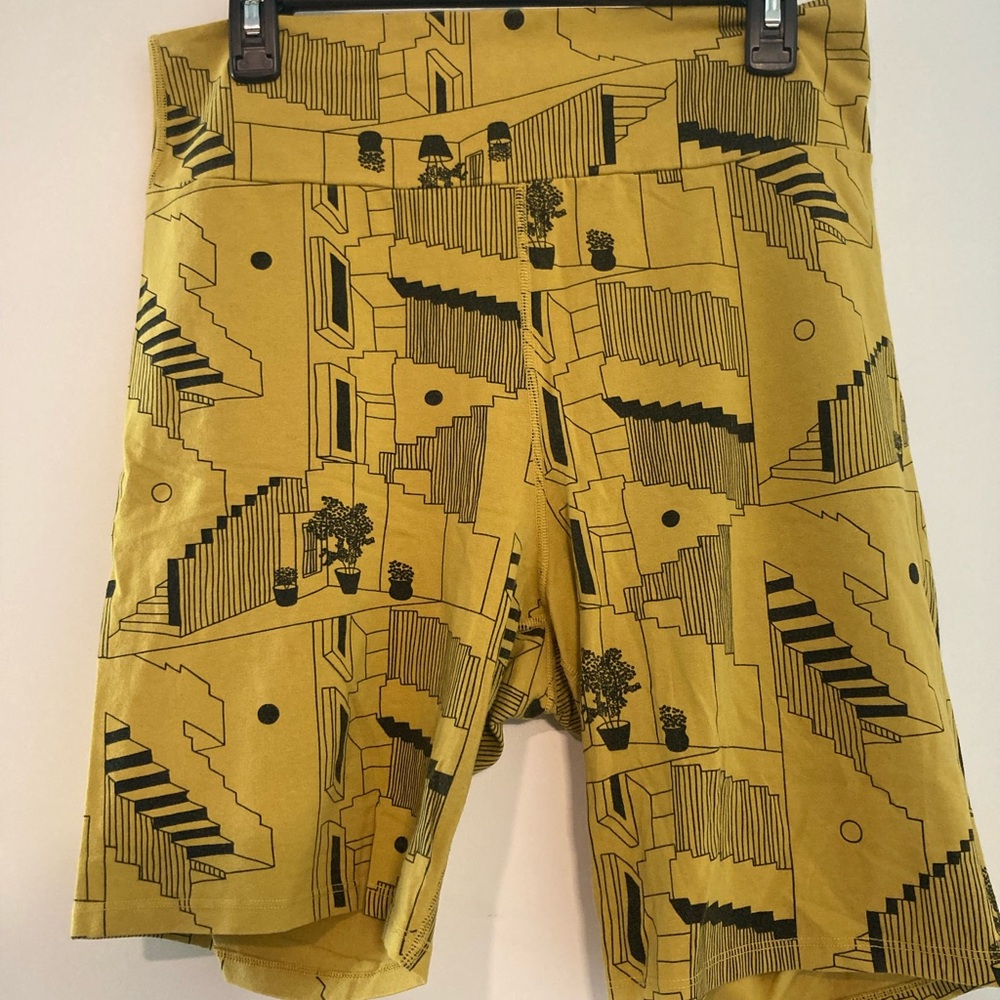 Altar Houseline Geometric Mustard Bike Shorts